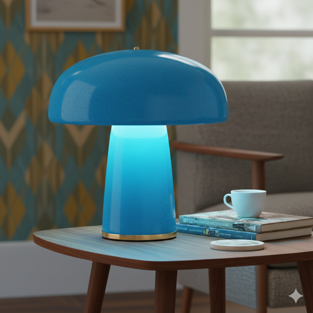 Tischlampe "Blue Mushroom"
