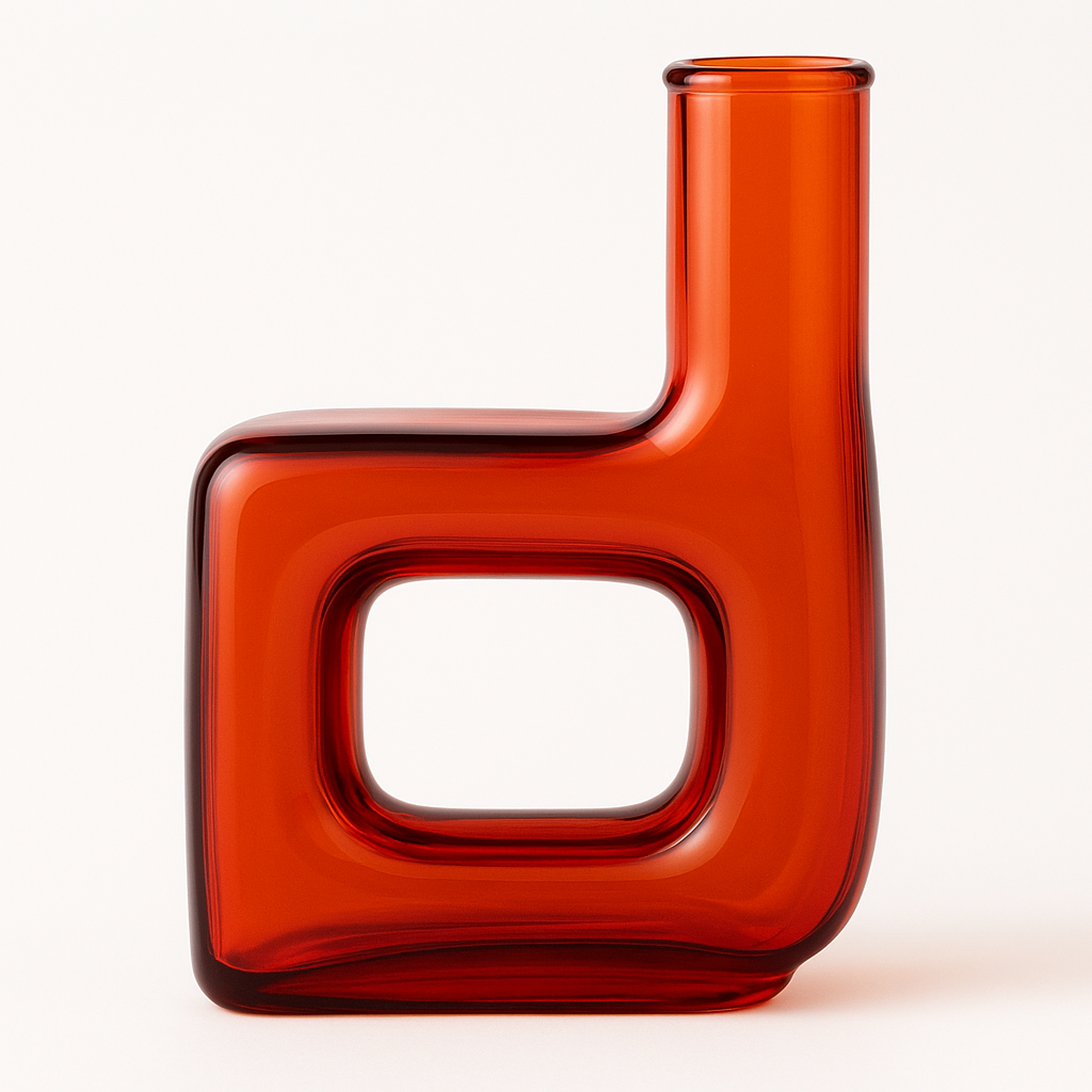 Designer Glasvase "Retro Loop"