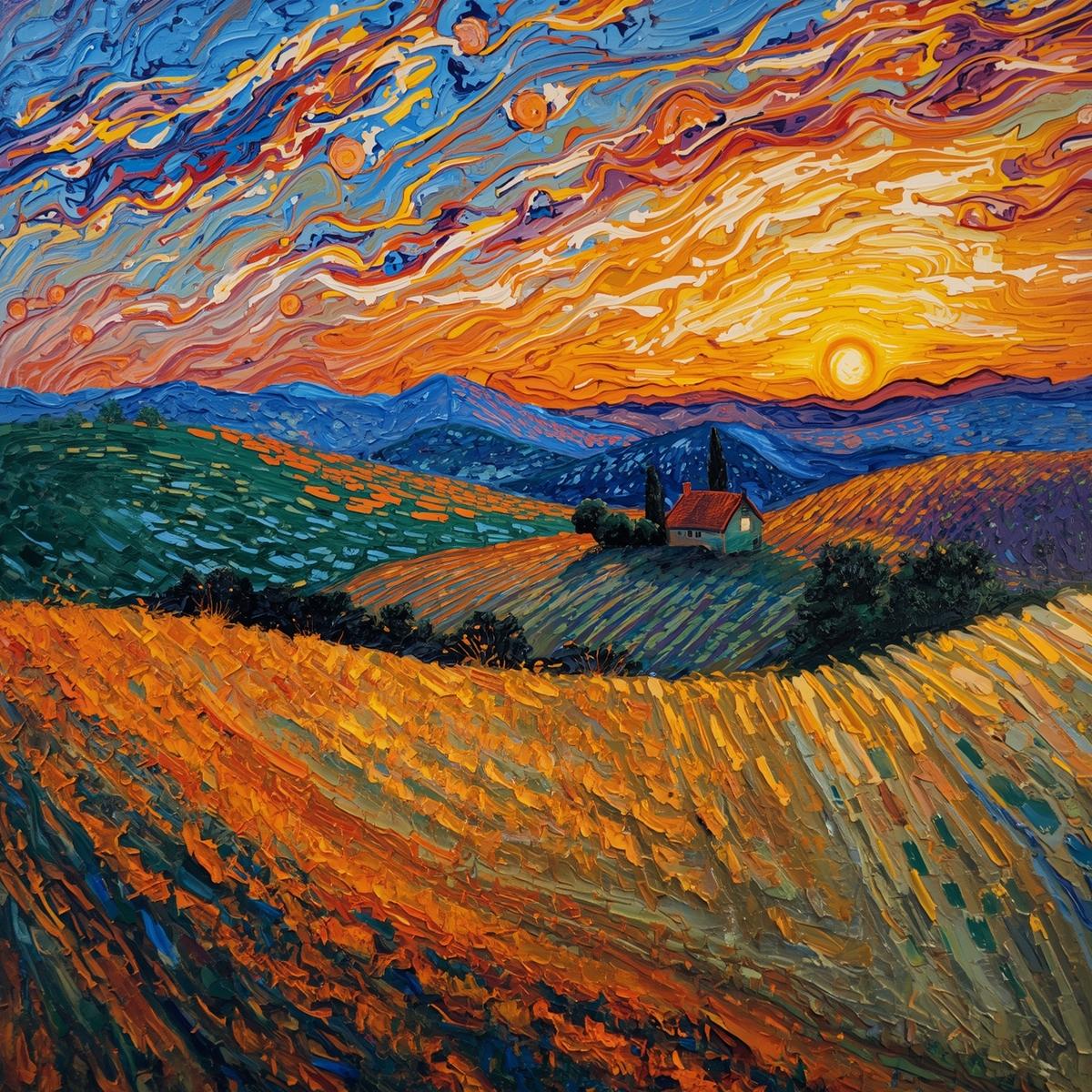 Gemälde "Setting Sun"